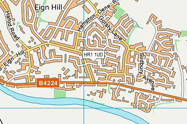 HR1 1UD map - OS VectorMap District (Ordnance Survey)