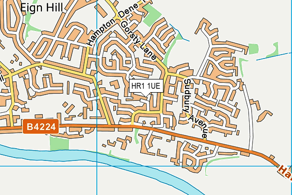 HR1 1UE map - OS VectorMap District (Ordnance Survey)