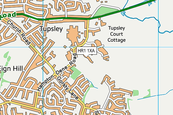 Tupsley Quarry map (HR1 1XA) - OS VectorMap District (Ordnance Survey)