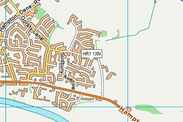 HR1 1XN map - OS VectorMap District (Ordnance Survey)