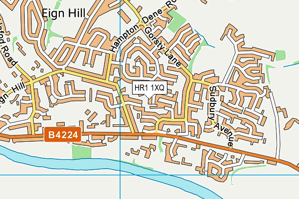 HR1 1XQ map - OS VectorMap District (Ordnance Survey)