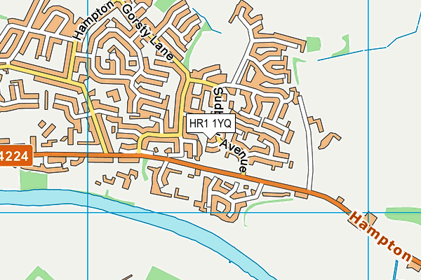 HR1 1YQ map - OS VectorMap District (Ordnance Survey)