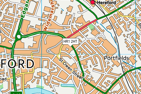 HR1 2HT map - OS VectorMap District (Ordnance Survey)