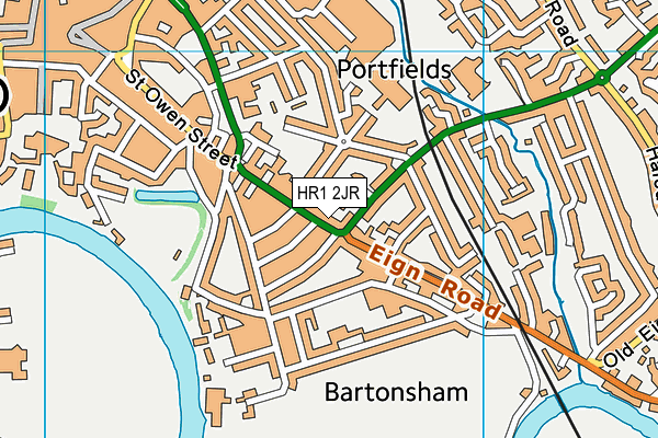 HR1 2JR map - OS VectorMap District (Ordnance Survey)