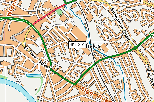 HR1 2JY map - OS VectorMap District (Ordnance Survey)