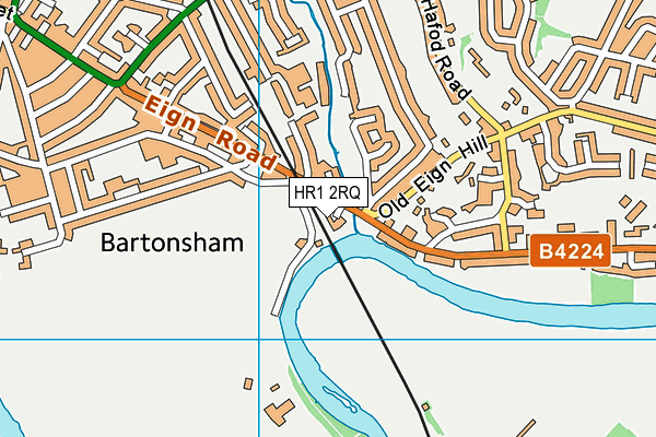 HR1 2RQ map - OS VectorMap District (Ordnance Survey)