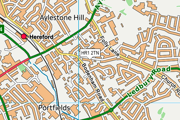 HR1 2TN map - OS VectorMap District (Ordnance Survey)