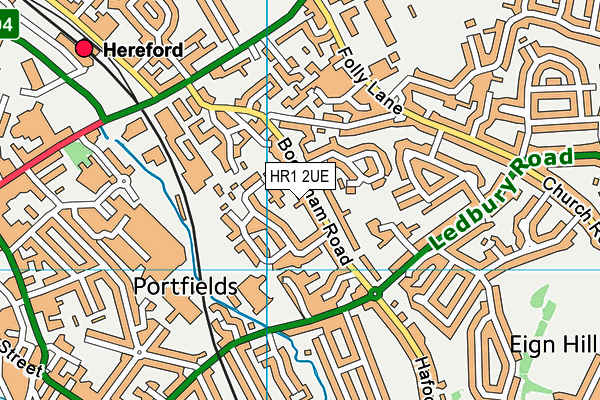 HR1 2UE map - OS VectorMap District (Ordnance Survey)
