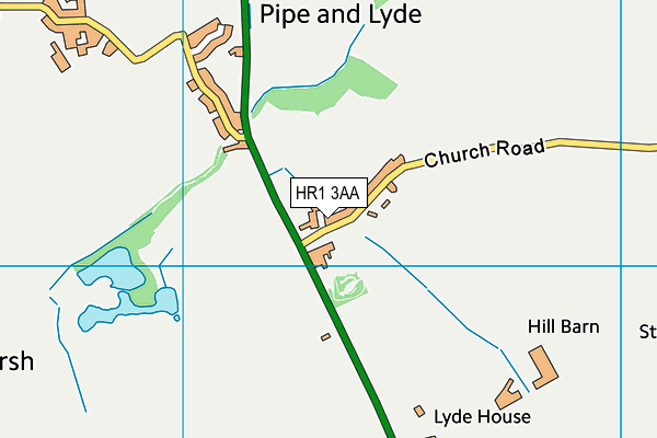 HR1 3AA map - OS VectorMap District (Ordnance Survey)