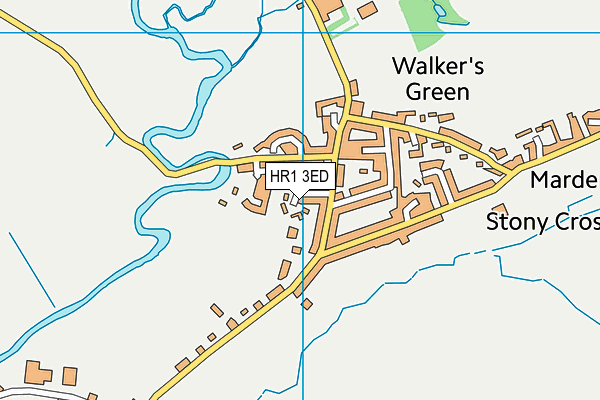 HR1 3ED map - OS VectorMap District (Ordnance Survey)