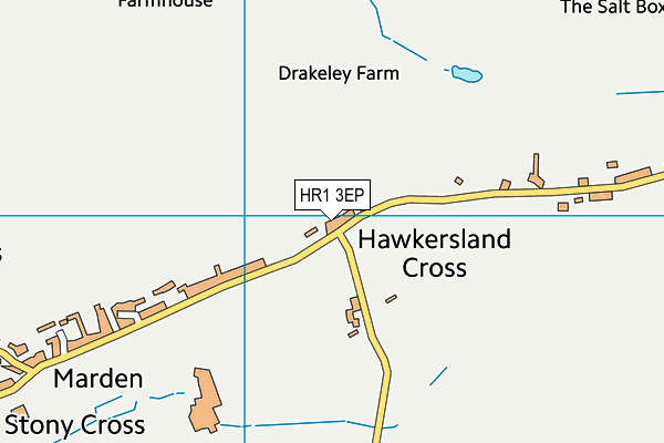 HR1 3EP map - OS VectorMap District (Ordnance Survey)