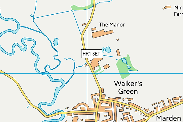 The Volunteer Inn (Closed) map (HR1 3ET) - OS VectorMap District (Ordnance Survey)