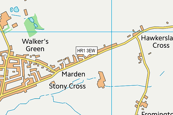 Marden Primary Academy map (HR1 3EW) - OS VectorMap District (Ordnance Survey)
