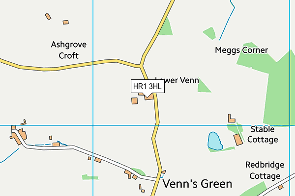 HR1 3HL map - OS VectorMap District (Ordnance Survey)