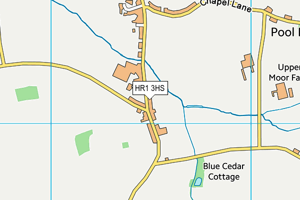 HR1 3HS map - OS VectorMap District (Ordnance Survey)