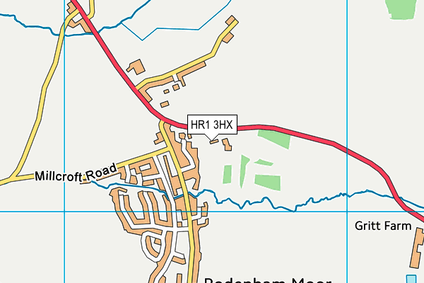 Brockington Golf Club map (HR1 3HX) - OS VectorMap District (Ordnance Survey)