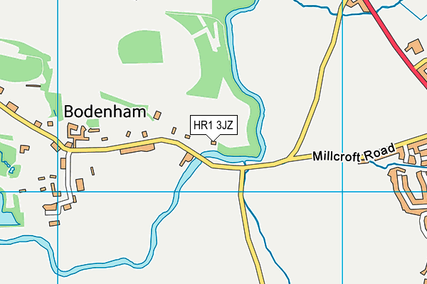 HR1 3JZ map - OS VectorMap District (Ordnance Survey)