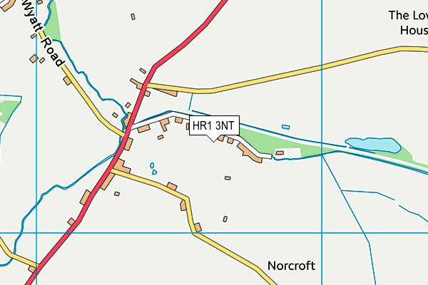 HR1 3NT map - OS VectorMap District (Ordnance Survey)