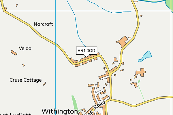HR1 3QD map - OS VectorMap District (Ordnance Survey)