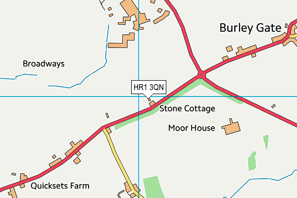 HR1 3QN map - OS VectorMap District (Ordnance Survey)