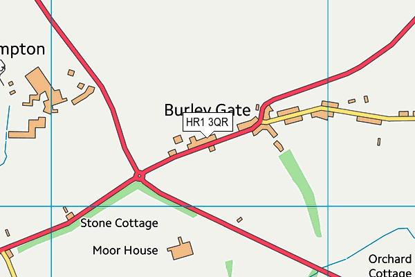 Burley Gate CofE Primary School map (HR1 3QR) - OS VectorMap District (Ordnance Survey)