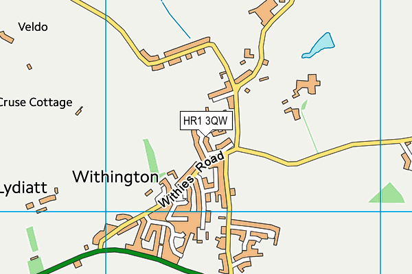 HR1 3QW map - OS VectorMap District (Ordnance Survey)