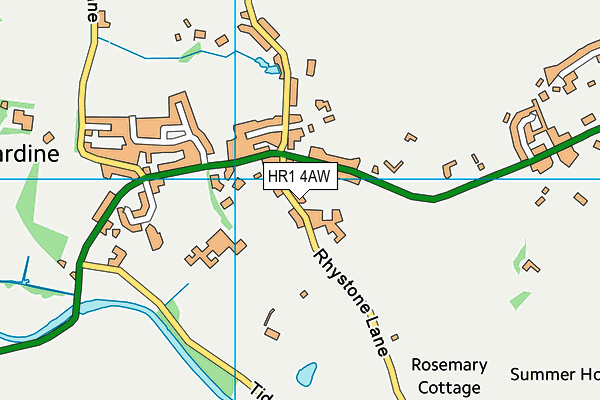 HR1 4AW map - OS VectorMap District (Ordnance Survey)