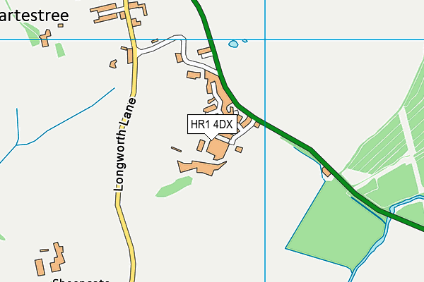 HR1 4DX map - OS VectorMap District (Ordnance Survey)