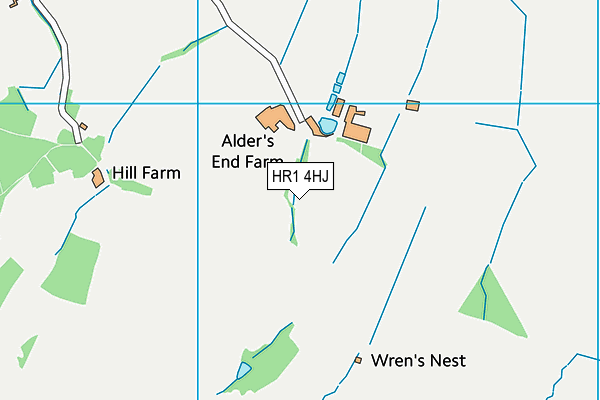 HR1 4HJ map - OS VectorMap District (Ordnance Survey)