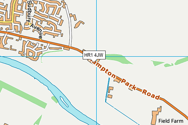 HR1 4JW map - OS VectorMap District (Ordnance Survey)