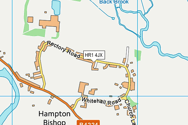 HR1 4JX map - OS VectorMap District (Ordnance Survey)