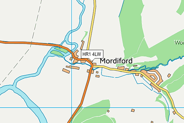 Mordiford Cofe Primary School map (HR1 4LW) - OS VectorMap District (Ordnance Survey)