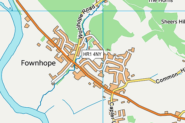 HR1 4NY map - OS VectorMap District (Ordnance Survey)