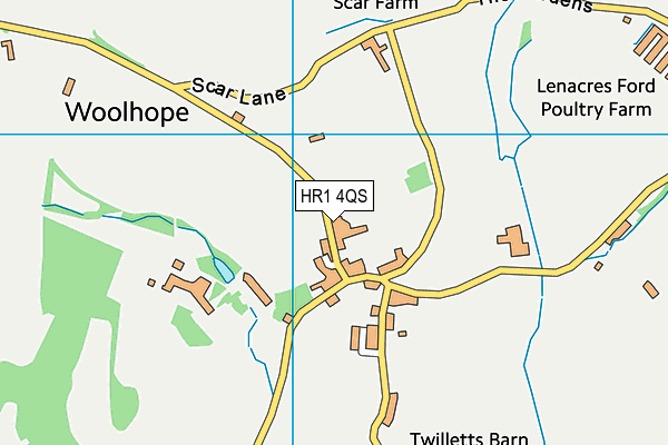 Woolhope Parish Hall map (HR1 4QS) - OS VectorMap District (Ordnance Survey)