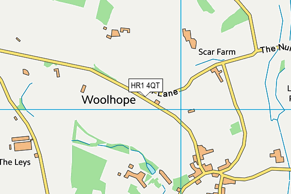 HR1 4QT map - OS VectorMap District (Ordnance Survey)