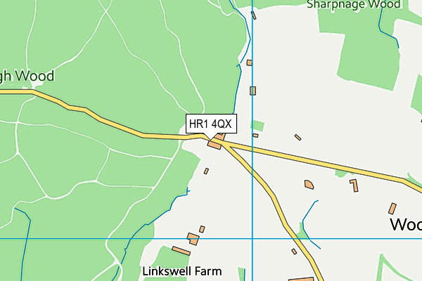 HR1 4QX map - OS VectorMap District (Ordnance Survey)