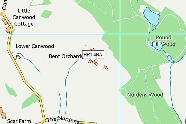 HR1 4RA map - OS VectorMap District (Ordnance Survey)