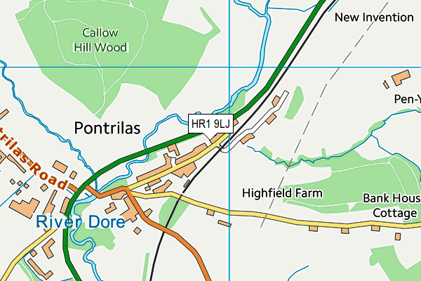 HR1 9LJ map - OS VectorMap District (Ordnance Survey)