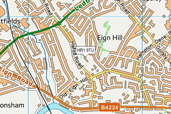 HR1 9TU map - OS VectorMap District (Ordnance Survey)