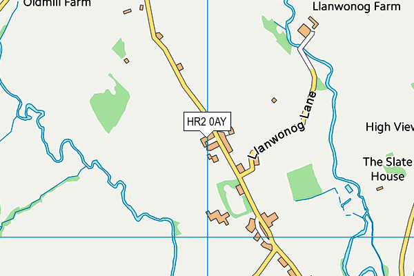 HR2 0AY map - OS VectorMap District (Ordnance Survey)