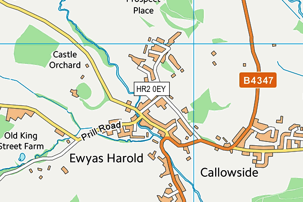 HR2 0EY map - OS VectorMap District (Ordnance Survey)