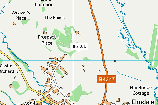 HR2 0JD map - OS VectorMap District (Ordnance Survey)