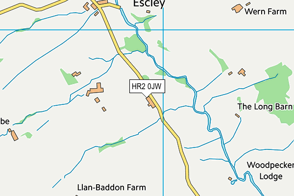 HR2 0JW map - OS VectorMap District (Ordnance Survey)