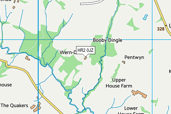 HR2 0JZ map - OS VectorMap District (Ordnance Survey)