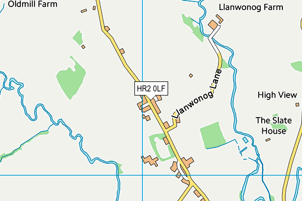 HR2 0LF map - OS VectorMap District (Ordnance Survey)