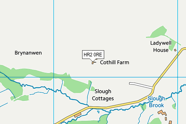 HR2 0RE map - OS VectorMap District (Ordnance Survey)