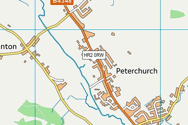 HR2 0RW map - OS VectorMap District (Ordnance Survey)
