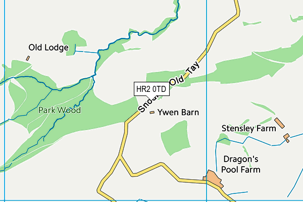 HR2 0TD map - OS VectorMap District (Ordnance Survey)