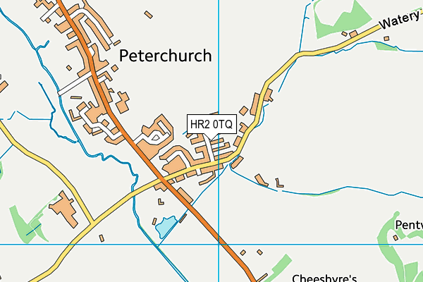 HR2 0TQ map - OS VectorMap District (Ordnance Survey)