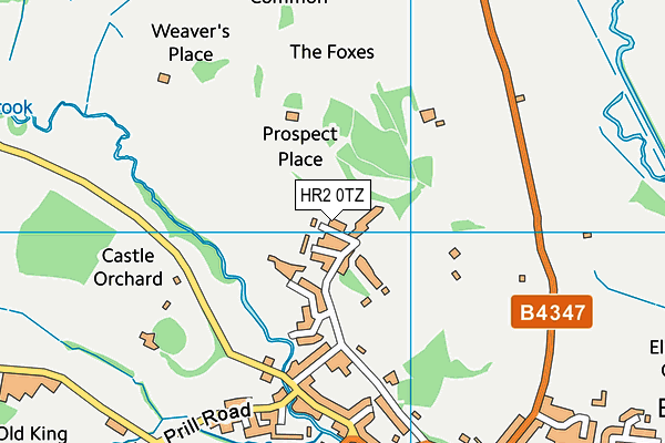 HR2 0TZ map - OS VectorMap District (Ordnance Survey)